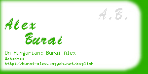 alex burai business card